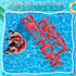 20'' Summer Shappy Happy Birthday Pool Large Floating Letter Balloons with Adhesive Dots Inflatable Pool Decorations