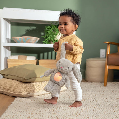 8 0+M Ingenuity Sylvi Cuddle Pal Daytime Baby Soother, Cry Activated, Soothing Songs, - Plush Bunny