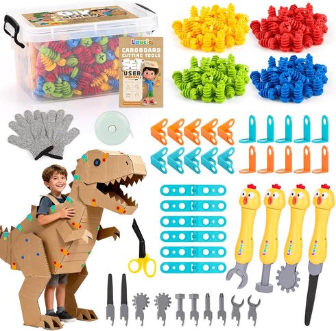 196 PCS Cardboard Cutter for Kids, Reusable Safe Cardboard Tools for Kids
