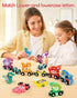 Helsort Set 3-5, Wooden Alphabet Train for Toddlers Magnetic ABC Train with Snap-Connection, Animal-Themed Educational