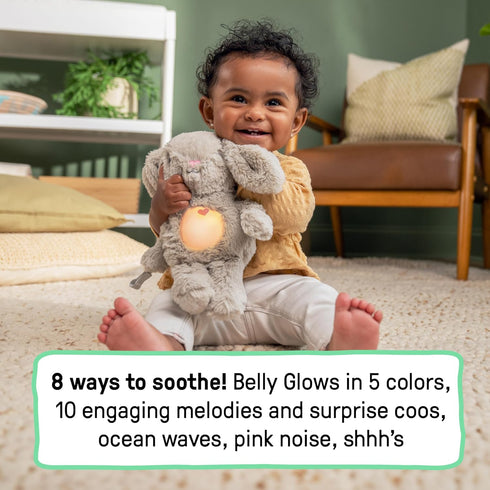 8 0+M Ingenuity Sylvi Cuddle Pal Daytime Baby Soother, Cry Activated, Soothing Songs, - Plush Bunny