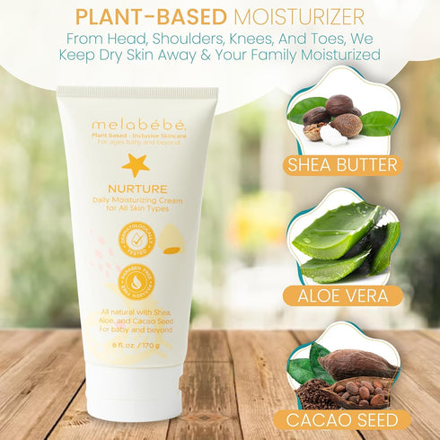 Nurture Daily Moisturizing Cream - Baby Eczema Cream & Lotion for Sensitive Skin, Natural with Shea, Aloe & Jojoba - 6oz