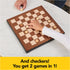 Classic Legacy Deluxe Chess & Checkers Set for 2 Players | Includes Folding Board & Solid Wood Pieces | Ages 8+