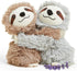 warmies Hugs Duo, Microwavable & Weighted Stuffed Animals, Sloth - Heated Stuffed