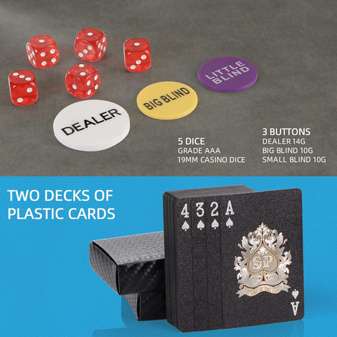 Premium Numbered Poker Chips for Card Board Game, for Texas Hold'em, Blackjack, Card Club or Late Night Poker Games.