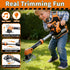 Set 2-in-1 3+ KidBloom Kids Gardening Tools with Vest, Kids Lawn Mower & Kids Leaf Blower with Lights & Sounds, Toy