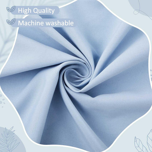 Hahafelt 28"x 52" 14" 4-Sided Blue Scalloped Crib Skirt with Drop Pleated Dust Ruffle with Split Corners for Baby Boys