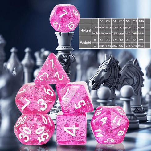 DND Dice Set, 20x7 (140 Pieces): Polyhedral Dice with Large Drawstring Bag for Dungeons and Dragons RPG