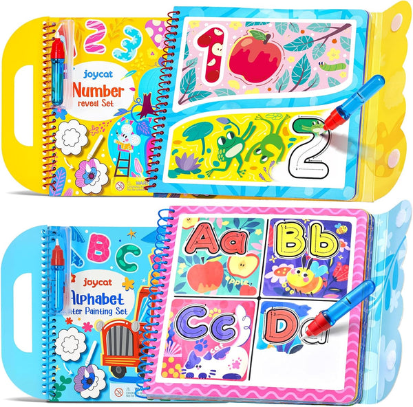 JoyCat 2 Packs Reusable Water Coloring Book for Toddlers 3-5, 28 Pages