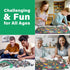 1000 26.63 19.25 BenBen Piece Jigsaw Puzzle for Adults, Jungle Parrots, Puzzles with Letters or Patterns on Back