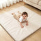 Joypony Baby Play Mat for Floor 50x50, 1.5 Thick Vegan Leather Crawling