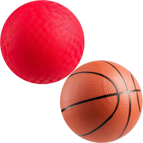 Bedwina Sports Balls for Kids & Toddlers, Pack of 4 Sports Balls Set, Fun Indoor & Outdoor Toys (Hand Pump Included)
