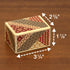 Bits and Pieces Detailed Mosaic Secret Puzzle Box, 7 Step Solution Wooden Money Box Brainteaser Game