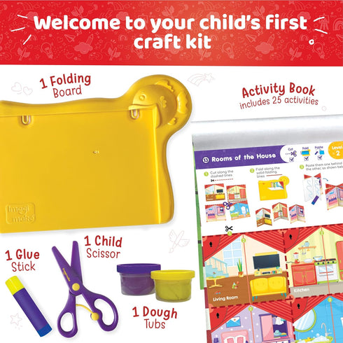 25 3,4,5,6 3 Imagimake My First Craft Kit | Craft Activities in Scissor Skills Activity Book | Toddler Arts and Crafts