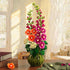 Set 974PCS CUBIMANA Flowers Botanicals Alcea Rosea Building for Adults - Artificial Bonsai Plant for Home Office Dcor