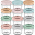 KeaBabies 12pk 4oz Glass Baby Food Containers, Leak-Proof, Microwavable Baby Food Storage Jars (Musk Dusk)