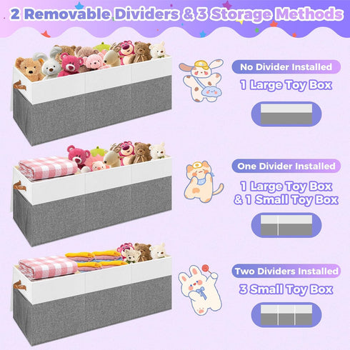 Closet, 40"X14"X16", Extra Large Toy Storage Box with Lid, Collapsible Sturdy Toys Chest Storage Organizer Bin Basket