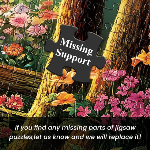 Amusding 500 500 20.5 15 Inch Piece Jigsaw Puzzle for Adults, Forest Butterfly Jigsaw Puzzle Piece Forest Jigsaw