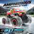 DEERC 1:16 Amphibious RC Monster Trucks, IPX7 Waterproof Remote Control Car, 4WD Dual Motors All Terrain Toys for Kids
