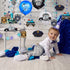 Sumind 32 Pieces Police Party Decorations Set - Police Academy Graduation Party Swirls with 20 Balloons, 2 Banners