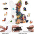 500 Game,18.42"x17.3" Ruikiyart Wooden Puzzle for Adults Pieces,Unique Dog Shaped German Shepherd Puggy Jigsaw Puzzles