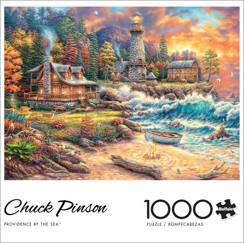 Buffalo Games - Chuck Pinson - Providence by The Sea - 1000 Piece Jigsaw Puzzle for Adults Challenging Puzzle Perfect for Game Nights - Finished Puzzle Size is 26.75 x 19.75