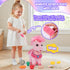Ylpaprm Set 3+ Pink Walking Pony Interactive Talking Singing Dancing Horse Walk Along with Remote Control Leash Plush