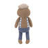 Cuddle Me Scottie The Sloth, 12" Grey & Blue Knit Plush Stuffed Animal, Grey, Blue, Red