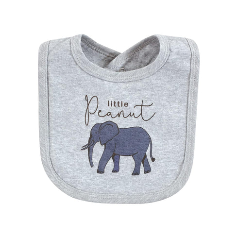 Touched by Nature Unisex Organic Cotton Baby Bibs, One Size, Classic Safari