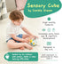 Handmade Montessori Busy Cube Sensory Toys for Toddlers - Wooden Activity Cube Travel Toy for Children with Autism &