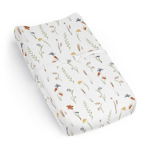 Sweet Jojo Designs Boho Floral Garden Flower Girl Baby Changing Pad Cover