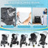 Universal Clear Stroller Rain Cover, No-Zip Waterproof Stroller Cover - Food Grade EVA & Frosted PVC, Baby Travel