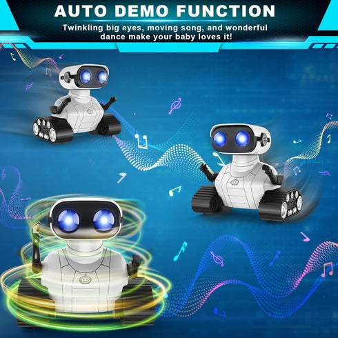 Hamourd 3 Robot Toys for Years Old Boys Girls- Rechargeable Remote Control Robots, Emo Robot with Auto-Demonstration