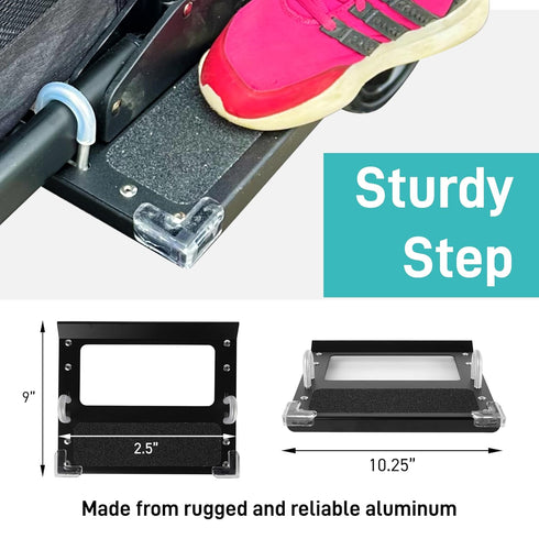 W4 Tributary Brands- Step Attachment Compatible with Wonderfold Wagon - Newly Improved Side Step Design for Wonderfold