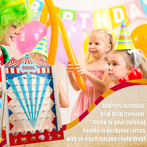Fulmoon Disk Drop Game with 8 Disks, Circus Carnival Game for Family Board Game, Prize Drop Board Game for Birthday