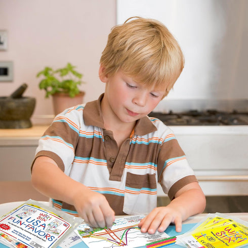 WIKKI STIX USA Fun Paks, Travel Essential for Road Trips, Featuring USA Landmarks, Made in USA, Pack of 20