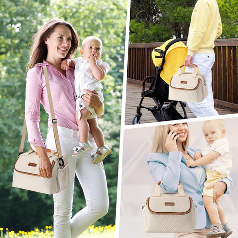 Pack 6 9 Breastmilk Cooler Bag with Ice Fits Baby Bottles up to Ounce, Wearable Breast Pumps Cooler Bag for Nursing Mom
