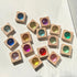 16PCS Acrylic Wooden Gem Blocks, Sparkling Colorful Wooden Stacking Toys, Montessori Educational Wooden Toys