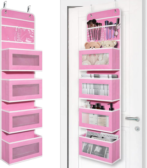 Giraffe Creation Over Door Organizer with 4 Large Capacity Pockets, Hanging Organizer Storage for