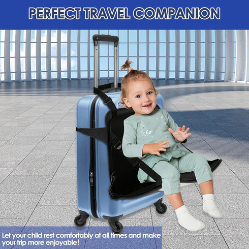 bigjvbfv Kids Travel Seat with Seat Belt Portable Travel Seat Folding Kids Seat Nonslip Toddler Carrier Comfortable