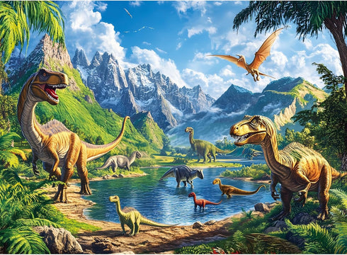 VOLUVOLU 300 Pieces Dinosaur Puzzles for Adults, Lake Animals Puzzle for Adults Children,