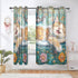 tplaotee Summer 63 Inch 2 Sets 42 63 Inch Cartoon Cute Bathing Cat Vintage Bathtub Curtains for Living Room Curtains