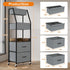 Lurgno 5 Baby Diaper Caddy Organizer and Storage - Tier Rolling Cart with Dividers and Drawers, Mobile Utility Cart