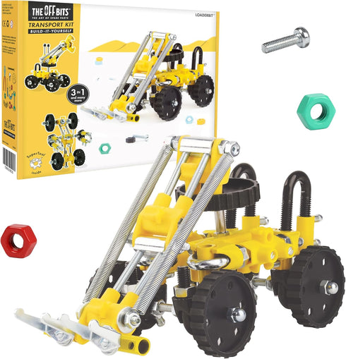 Build Your Own Excavator Toy, 150+ Pcs Vehicle Construction Toys, LoaderBit Educational STEM Kit for Ages 8-12
