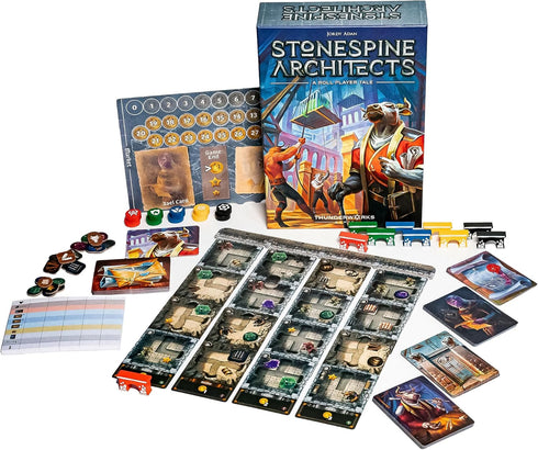 Thunderworks Games - Stonespine Architects Strategy Board Game | Ages 10+ | Family Game for 1-5 Players