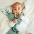 Mikito Organic Cotton Newborn Gift Box, Unisex Baby Gifts Including Muslin Lovey Comforter, Bandana Bib, Wooden Teether