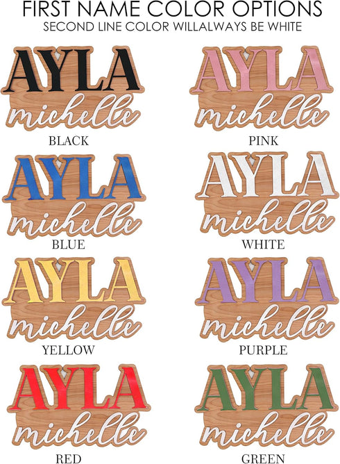 MYETCHEY 3D Large Wood Nursery Sign | Nursery name sign for Kids | Custom Wood Name Sign | Wood Baby Name Sign (Pink)