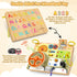 Montessori Toddler Toys - Baby Wooden Busy Board - Sensory Toys with Light Switch for Educational Activities for