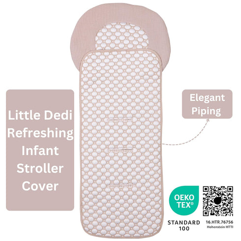 4D 5x29) Iceberg Stroller Liner - Iceberg Fabric, Quick-Dry, Universal Fit, Oeko-Tex Certified, Refreshing Comfort