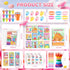 168Pcs Set BenLouis Candyland Party Favors Ice Cream Donut Coloring Book Crayon Stickers Bulk for Kids Cupcake Lollipop